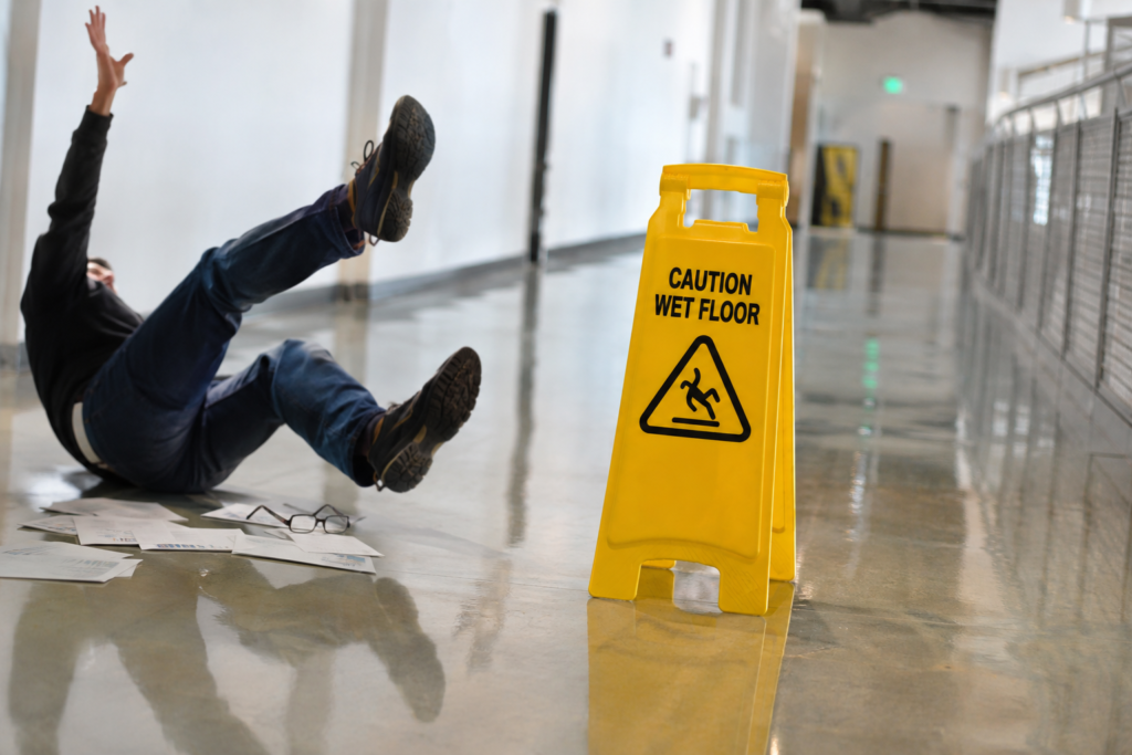 Premises liability laws in Michigan - wet floor slip and fall accident