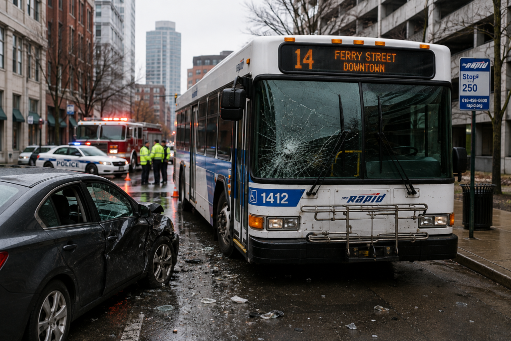 Michigan bus accident lawyer - public transit bus crash