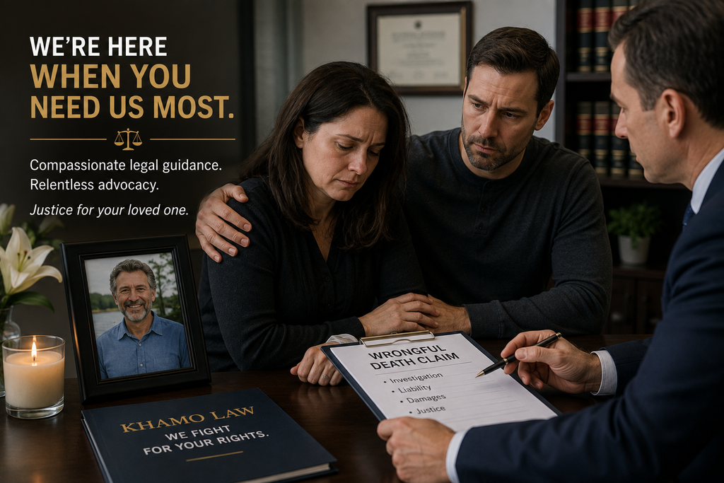 Family speaking with an attorney about a wrongful death claim after losing a loved one