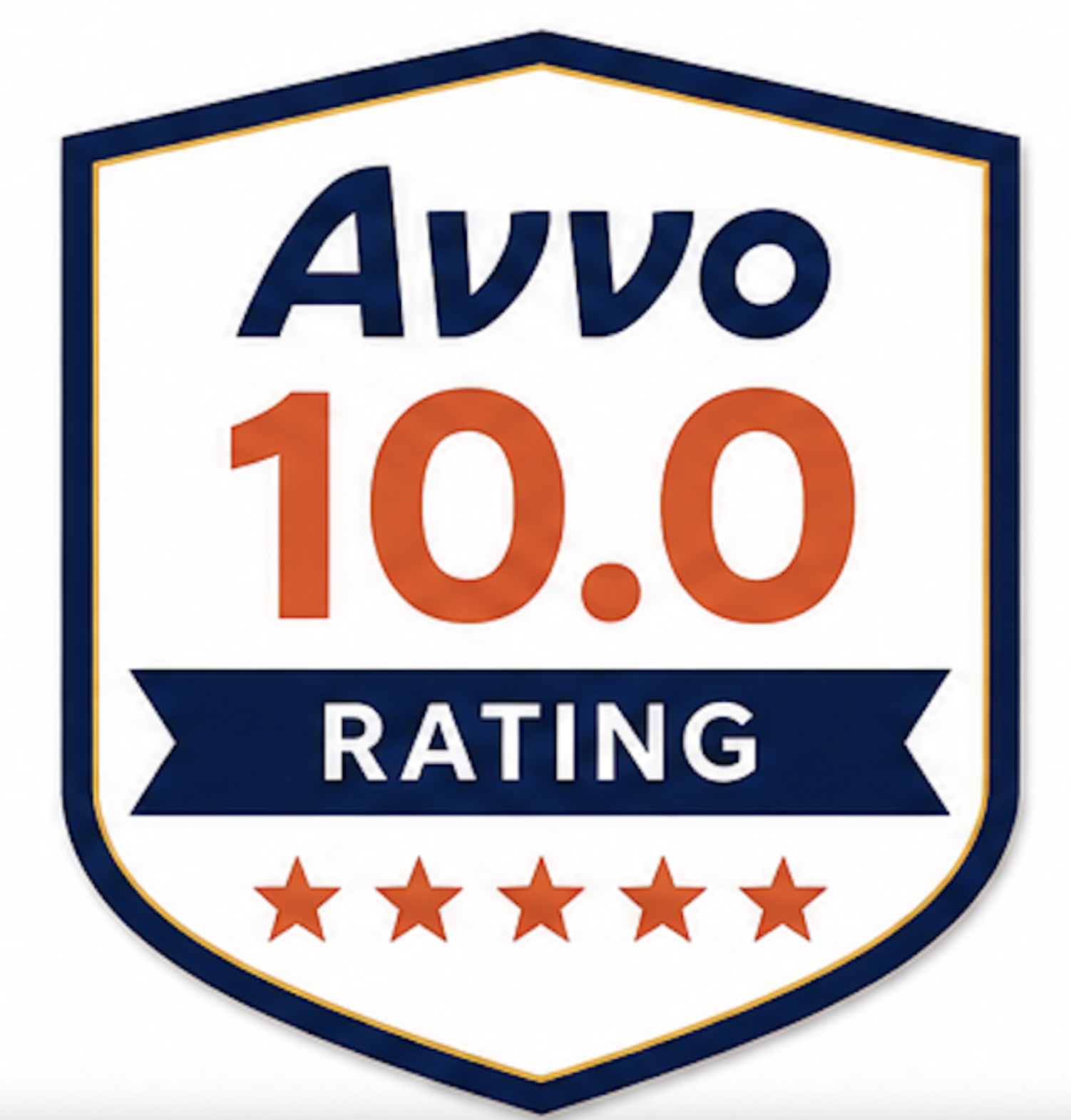 Avvo 10.0 rating recognition for Koro E. Khamo